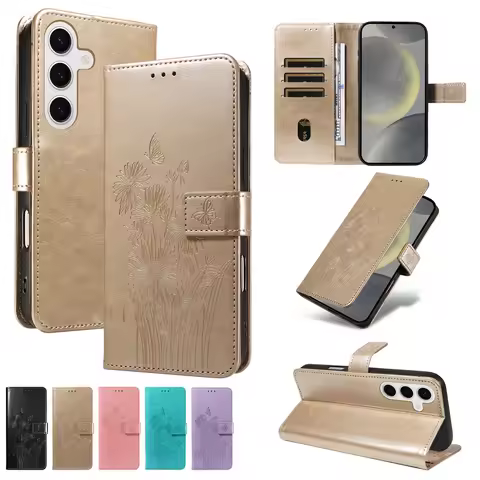 Embossed Flip Wallet-Style Protective Case for Samsung A56/A55/A54/A53/A52/A36/A17/A16/A15 Simple Ca