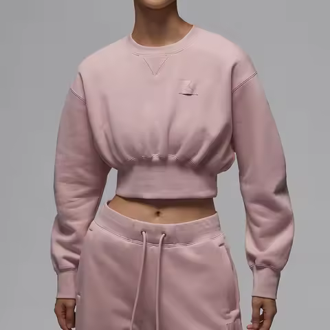 Nike Genuine Product JORDAN Women's Loose Fashion Casual Crop Hoodie FV7153-601