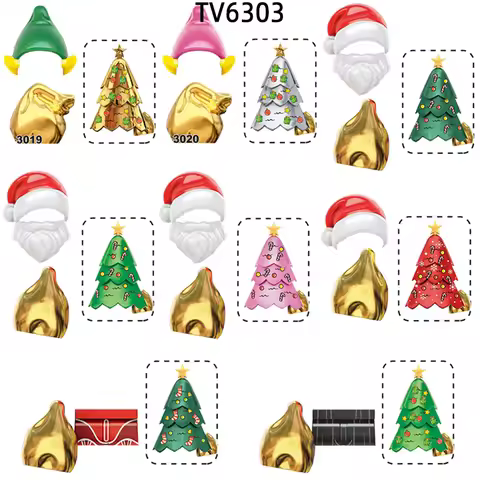 The Christmas Elf Santa Snowman Model Blocks MOC Bricks Set Gifts Toys For Children TV6303