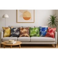 Tropical Big Leaves Throw Pillow Cases Geena 16x16 and 18x18 Inches with Zipper Pillow Case Cushion 