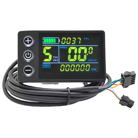 S866 Electric Bicycle Display 24V/36V/48V Colorful LCD Screen Meter SM Ebike Power Assisted Scooter 