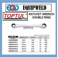 TOPTUL AOAG PRO SERIES RATCHET DOUBLE RING WRENCH (HIGH TORCH) 72T CHROME VANADIUM STEEL AOAG1011 AO