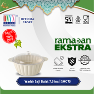 Onyx Seiv, Wadah Saji Bulat 7.5 inch dengan Tutup Transparan: Melamin, Aman untuk Makanan, SMC75B