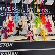Ch Necklace/Cross Colorful Resin Pendant Necklace/20th Anniversary Tokyo Aoyama Limited Men Women Lo