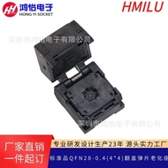 QFN28-0.4Size4*4mm Burn-in socket DFN Test Socket I0C Burning Programming Flip Cover with Board Sock