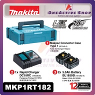 MAKITA BATTERY & CHARGER SET 18V 5.0AH 2B (197803-2) - 1 YEAR WARRANTY (MAKITA 18V 5.0AH BATTERY / M