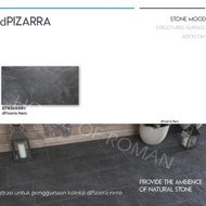 Lantai Granit Motif Batu Alam Roman 60x30/GT635559R/dPizarra Nero/Ubin