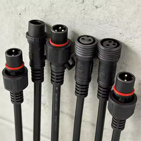 IP68 Waterproof 2 3 4 5 Pin 0.3/0.75/1.5 Square Male Female Cable Connector Plug Butt Extension Line