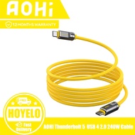 AOHI Future Adonis Cable Thunderbolt 5  USB 4 2.0 240W Cable 240W 120Gbps 8K PD3.1 USB-C Cable