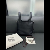 Hermes picotin18菜籃子
黑銀