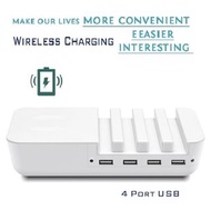快速4頭USB充電連無線充電器 2ndckp lfmckp 122 Smart 4 Port USB Wireless Charger 在我的店內相信你也喜歡 you may also like:快充