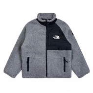 外國預訂 the north face 羊羔毛拼色 刺繡logo 立領口袋外套