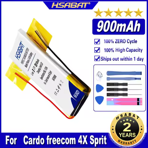 HSABAT BAT00008 602048 900mAh Battery for Cardo freecom 4X Sprit for Cardo Scala Rider Q2 Multiset,Q