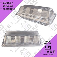 One Take Packaging Rectangle Clear Plastic Container 10Pcs Pack - GO153/OPS153