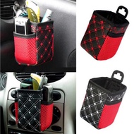 HP MERAH Coin Lock Drink Pouch Hanging Parking Tickethp with AC Holes, White Cross Line Thread Red/