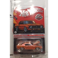 HOTWHEELS - RLC RED REAL RIDERS CLUB EXCLUSIVE - 1969 CHEVY CAMARO SS + FREE PROTECTOR - DIE CAST MO