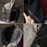 Jacket Bomber D2 Full Buckle Pattern Embroidered with Embossed Letters, 2-Layer Wind Lining, Ribbed 