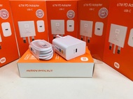 Original Xiaomi Charger 67W MAX Super Fast Charging Power Adapter with 6A USB-A to Type-C USB Cable