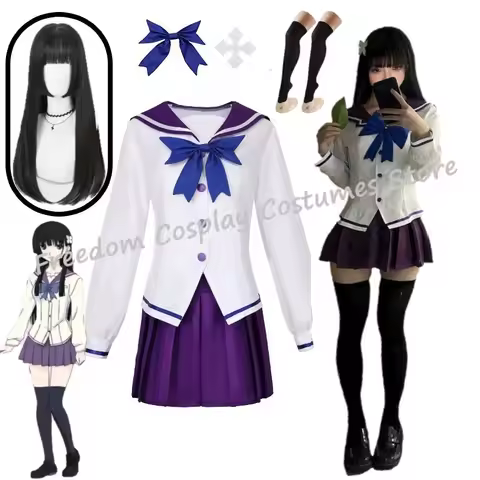 Anime Undying Love Sanka Rea Sankarea Cosplay Costume Wig Japanese JK Uniform Purple Skirt Woman Gir
