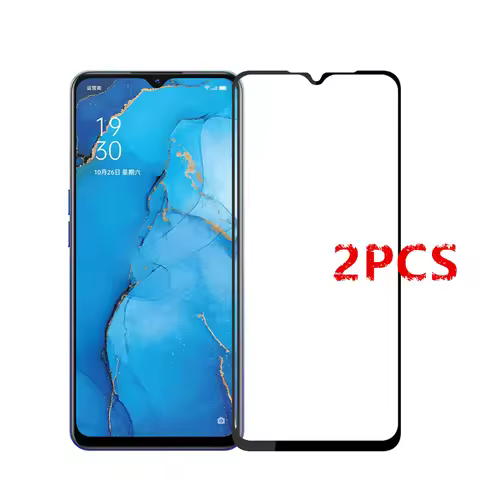 2Pcs For OPPO A91 Glass Tempered Glass for OPPO A91 Film Glue Cover 9H HD Hard Screen Protector Prot