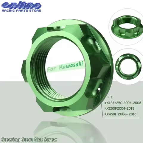 Motorcycle Steering Stem Nut Bolt For Kawasaki KX125 KX250 KX250F KX450F KLX450R KX 125 250 250F 450