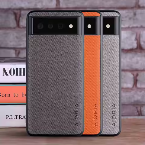 Case for Google Pixel 6 Pro 6A coque Luxury textile Leather skin soft TPU hard phone cover for googl