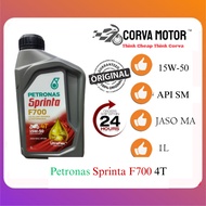 Corva Motor Petronas Sprinta F700 15W-50 4T 1L Jaso Ma2  Motorcycle Oil Special Offer Diskaun Minyak 4T