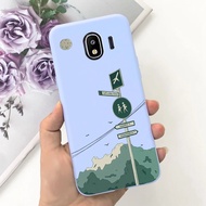 Samsung Galaxy J4 2018เคส SM-J400F เคสโทรศัพท์ครอบ TPU นุ่มเพ้นท์สีลูกกวาดมีสไตล์สำหรับ Samsung J4 P