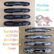 Toyota Vios 2003-2018 Camry XV40 Harrier Alphard Carbon Chrome Style Door Handle Cover ABS Material 