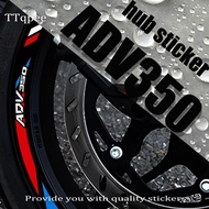 For Honda ADV150 350 Reflective Motorcycle WheelHub Stickers Reflective Rim Stripe Decal Accessories