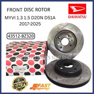 『WM』DAIHATSU IMPORT FRONT DISC ROTOR MYVI 1.3 1.5 D20N D51A 2017-2025 43512-BZ320