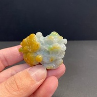 瀚玉珠寶 天然A貨翡翠 可愛小貔貅翡翠 三彩翡翠 天然緬甸玉 貔貅