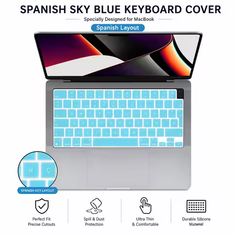1PC Spanish Silicone Keyboard Cover EU for MacBook Pro14"16" Air 15"13" 2026-2021 M5 M4 M3M2M1 Neo 1
