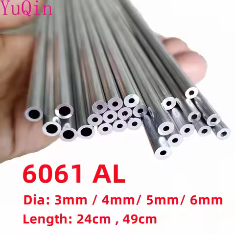 High-Quality 3/4/5/6mm Dia 6061 aluminum tube Small diameter AL capillary pipe Length 24cm 49cm