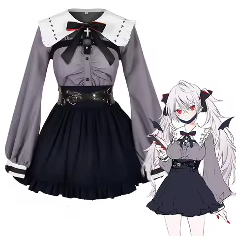 Anime Vtuber Kuzuha Sanya Cosplay Costume Women Dress Uniforms Outfits Wig Headwear Halloween Carniv
