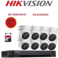 Hotdeal Hikvision 8 Channel 5 Mega Pixels ( 5MP ) Turbo DVR With 8 x 5MP Dome and Bullet Camera CCTV