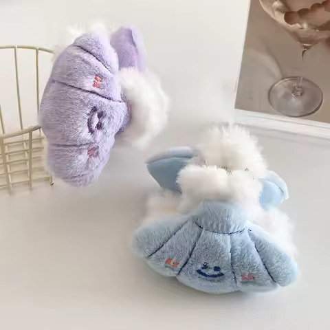 Cute Plush Hair Claw Fashionable Sweet Clam Shark Clip Girl Heart Cartoon Hair Clip Headgear Hair Ac