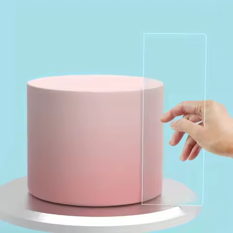11.81 and 7.87inch Large Clear Acrylic Cake Scraper Smoother Icing Frosting Buttercream Large Cake S
