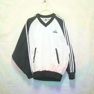 三件7折🎊 Adidas 長袖 風衣 防風長袖 長T 黑白 極稀有 日本製 老品 復古 古著 vintage