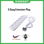 5 Gang 13AMP Extension Trailing Socket Wire Extension Plug