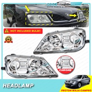 Proton Waja Campro Front HeadLamp Head Lamp Light Chrome (No Bulb)