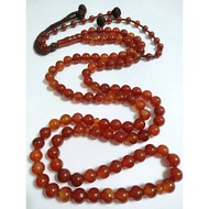 Tasbih batu akik yaman warna air madu 100% asli original saiz 8mm 100biji