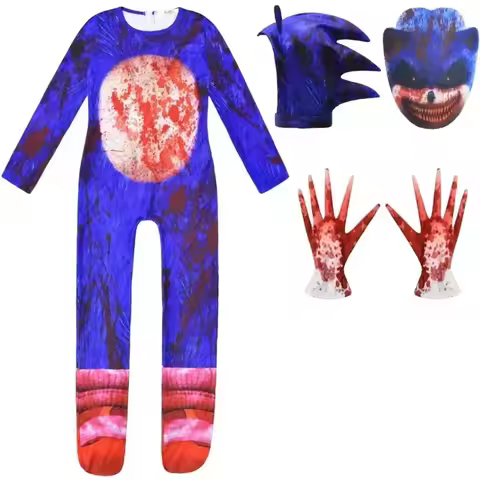 HAni 2025 Anime Sonics Children Game Character Costumes Halloween Costume For Kids cosplay bodysuit 