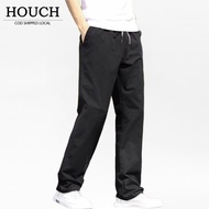 HOUCH COD Man Long Pants Cotton Men's Casual Pants Loose And Breathable Cotton Twill Fashion Back Po