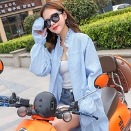 ✾☸∈2021 mantel panjang baru basikal elektrik pakaian perlindungan matahari wanita pakaian pelindung matahari berbasikal