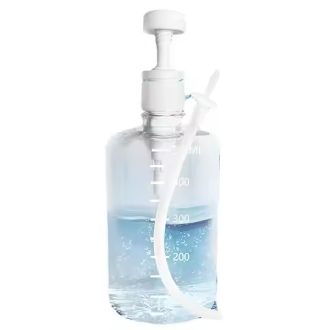 Manual Press Anal Douche Portable Intimate Cleansing Irrigator 500ml Clear Scale Hygienic Personal I