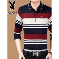 baju t shirt lelaki berkolar polo t shirt men Seluar dalam musim luruh Playboy, kemeja T-shirt lenga