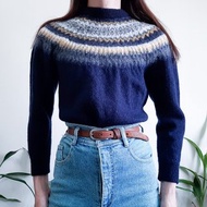 復古羊毛北歐費爾島毛衣 挪威風格 編號 EST 1980 品牌