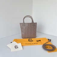 Goyard週年全球限定💗Poitiers mini tote 灰粉色老花肩帶款 98新✨ 尺寸17*24（包口20）