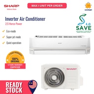 SAVE 4.0 Sharp Inverter J-Tech Air conditioner 2.5HP AHX24VED R32